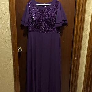 Elegant Purple Evening Dress